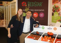 Nicole Schelling and Sidi Khiter like to pose with the RedStar tomatoes